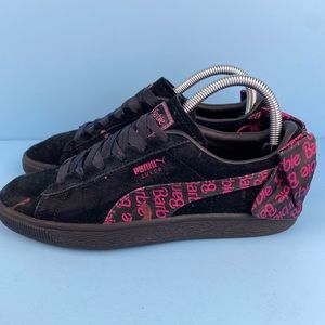 Puma x Barbie low top suede shoes.